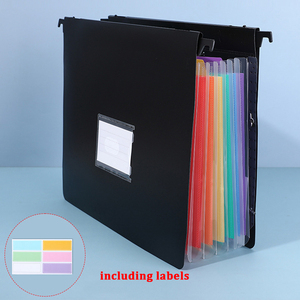 Tamanho Carta Documento Papel Organizador 13 Bolsos Plástico Expansão Pendurado Arquivo Pasta PP Material para Gabinete - Product Image 6