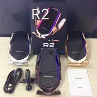 Chargeur de voiture sans fil intelligent R2 2024, support de téléphone avec capteur infrarouge, fixation automatique, charge rapide 10W