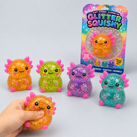 Salamandre Assise Mignonne en TPR Remplie de Maltose, Prête à l'emploi, à Remontée Lente, Anti-stress, ASMR, pour une Sensation Étrangement Apaisante, Vente en Gros