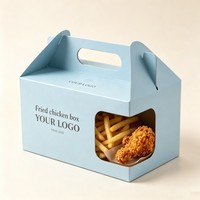 Boîtes alimentaires biodégradables pour poulet frit, hamburgers, frites, boissons, restaurant, encre de soja, poulet grillé, boîtes à emporter, boîtes à snacks