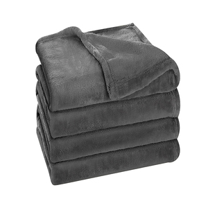 Mantas de franela con logotipo personalizado Ins, 100% poliéster, calidad suave, estilo americano, mantas portátiles de marca personalizadas, venta al por mayor de invierno - Product Image 1