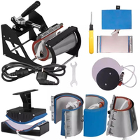 Presse à transfert thermique manuelle 8-en-1 avec plateau plat, nouvelle imprimante portable pour t-shirts