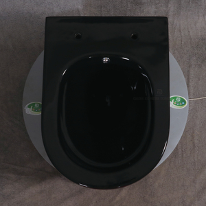 Nhà máy thiết bị vệ sinh gốm treo tường treo nhà vệ sinh phòng tắm <span class=keywords><strong>WC</strong></span> đình chỉ sứ đen tường treo nhà vệ sinh cho khách sạn - Product Image 3