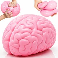 Jumbo Squishy Hersenen Stressbal Langzaam Stijgend Extra Zacht Reuze Hersenen Fidget Toy Realistisch Leuk Hersenen Knijp Speelgoed Angstverlichting TPR