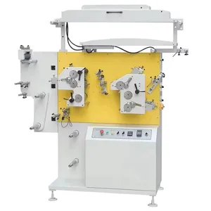 JR-1521 Máquina de impressão de etiquetas de tecido para roupas, fita de cetim e algodão, máquina de alta velocidade com rolo duplo para rolo e cores 2 + 1
