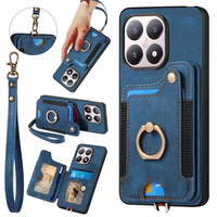 Funda Magnética para Xiaomi 17T Pro 5G con Diseño Retro, Sensación de Piel, Múltiples Ranuras para Tarjetas, Protección RFID de 360° y Doble Hebilla