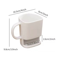 Vente en gros de biscuits en céramique Tasses à sublimation Tasse à biscuits blancs Tasse à café en céramique Tasse à thé Tasse à café en céramique Lait et biscuits