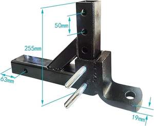 <span class=keywords><strong>Attelage</strong></span> de remorque à trois boules avec goupille d'<span class=keywords><strong>attelage</strong></span> antivol, <span class=keywords><strong>crochet</strong></span> et manille rotative - Product Image 3