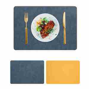 Ensemble de sets de table en cuir souple de luxe imperméables et lavables avec logo personnalisé pour restaurant - Product Image 4