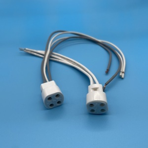 G10q <strong>Push</strong> on Lampholder with 1015 UL 20AWG Cable 600mm(2 White + 2 Black) - Product Image 3