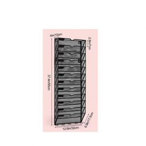 12 Tier Hanging <b>File</b> <b>Organizer</b> Mesh Metal <b>File</b> Folder <b>Organizer</b> Vertical Mail <b>Organizer</b> Wall Mount Document Magazine Rack - Product Image 3