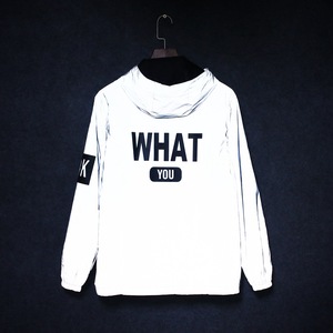 <span class=keywords><strong>Giacca</strong></span> da <span class=keywords><strong>uomo</strong></span> con Logo personalizzato FG2301 con Zip da strada con collo alto 3M <span class=keywords><strong>giacca</strong></span> da notte riflettente <span class=keywords><strong>paillettes</strong></span> cappotti personalizzabili - Product Image 5