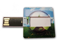 Clé USB 2.0 vierge personnalisable avec impression de logo gratuite, 8 Go 16 Go, en plastique blanc, format carte de crédit, pour cadeaux d'entreprise
