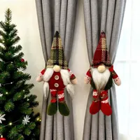 Attaches de rideau mignons en forme de gnomes de Noël Mr et Mme pour décorations de fenêtre et fournitures de décoration de Noël