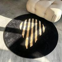 Tapis rond tufté personnalisé avec logo, tapis décoratif d'intérieur en peluche tufté à la main, tapis de sol circulaire pour la maison et les magasins