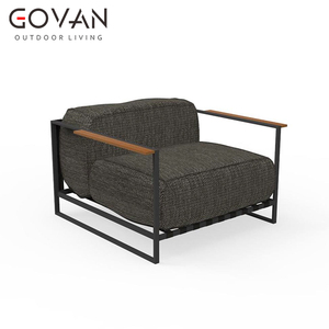 <span class=keywords><strong>Fauteuil</strong></span> de salon en aluminium avec accoudoir en teck, mobilier moderne, <span class=keywords><strong>design</strong></span> simple, pour loisirs, hôtel, villa et <span class=keywords><strong>jardin</strong></span>, - Product Image 4