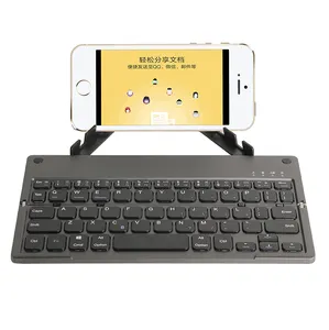 Keyboard Ultra Slim Foldable Rechargeable Pocket Sized Mini BT Wireless Keyboard for IOS Android Laptop