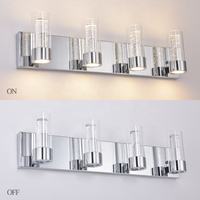 Appliques murales LED modernes de luxe en acier inoxydable, éclairage de vanité, lampes de miroir pour salle de bain, IP44, hôtels