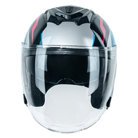 Casque ouvert 3/4 à double visière 3C+DOT, ABS résistant aux chocs, design unisexe