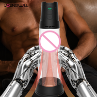 Pompe à vide électrique USB rechargeable avec affichage numérique, étanche, hydrothérapie, 3 modes, anneau en TPE, jouet sexuel pour homme adulte, OEM ODM