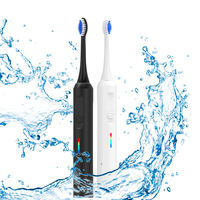 Brosse à dents sonique électrique intelligente IPX7 pour soins bucco-dentaires avec poils moyens pour adultes