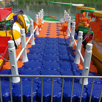 Plateforme flottante modulaire en cubes marins carrés en HDPE pour pontons, quais de jet ski et systèmes de ponts flottants