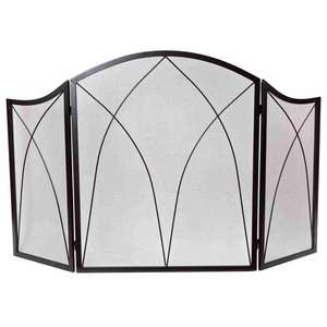 3 Panel Arch Fireplace Screen Frame Mesh <strong>Hearth</strong> Accessory Fireplace Screen 50x32in Metal Fence Spark <strong>Guard</strong> - Product Image 5