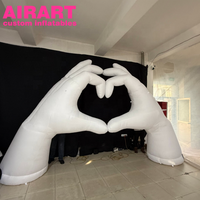 Cœur gonflable lumineux LED blanc pour la Saint-Valentin