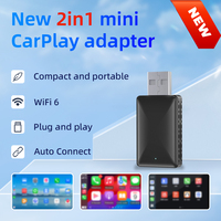 Adapter Wireless Carplay & Android Auto 2 in 1 dengan AX1800 WiFi6 & Bluetooth5.4 untuk iPhone IOS 10+ & Android 11+ Model TAB01