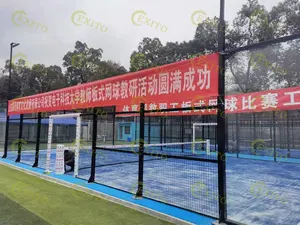 Exito 2023 Populaire Verkoop Van Hoge Kwaliteit Professionele Paddle Courts Panoramische Padelbaan Voor Tennis Sportcompetitie