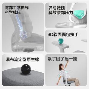 Lingtuo Ergonomic Office <b>Chair</b> With Back Support Swivel Computer <b>Chair</b> For Home And Office Use - Product Image 2