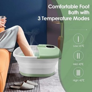 Bain de pieds portable avec massage par bulles vibrantes et chaleur, et télécommande - Product Image 4