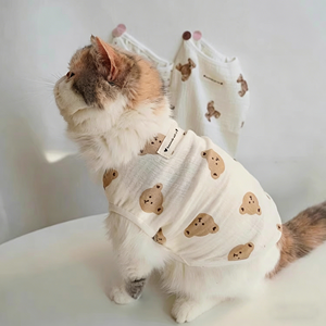 Gilet cardigan léger et transparent sans manches pour l'été, pour chats et chiens, mignon, anti-chute de poils, protection solaire, vêtements pour animaux de compagnie - Product Image 5