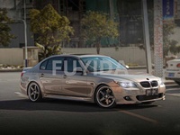 Rok samping Bumper belakang depan, untuk BMW 5 seri E60 04-10 Body Kit Upgrade M Power M5 gaya pipa knalpot lampu kabut Semua plastik baru