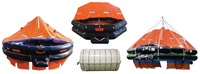 Raft de sauvetage gonflable auto-gonflant à lancer à la mer, 65 personnes, SOLAS CSM, valise, radeau de sauvetage pour 8 personnes