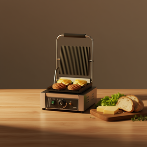 Grill électrique Vevor 9x9 pour panini, plaque de cuisson antiadhésive en acier inoxydable, grill de contact commercial avec plaque de cuisson - Product Image 2