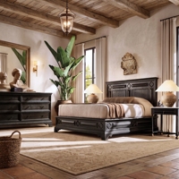 Lit Grand Cadre Oliviero Luxe en Bois Massif – Tailles King et Queen – Idéal Hôtels et Villas – Vente en Gros Personnalisée