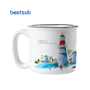 13oz 400ml Sublimation White Ceramic <strong>Enamel</strong> Coffee <strong>Mug</strong> (B13TC-WK) - Product Image 1