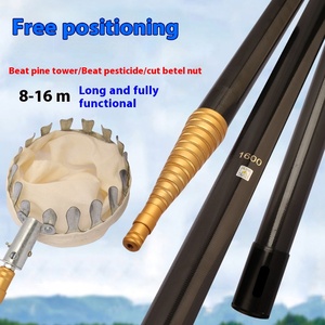 เบ็ดตกปลาคาร์บอนไฟเบอร์แบบแข็งพิเศษน้ำหนักเบามากมีสเปรย์พ่นตาข่ายขนาดใหญ่มีโคนต้นสนพับเก็บได้มีดตัดหญ้า - Product Image 3