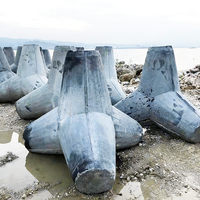 Moule à blocs de béton préfabriqués à quatre pieds en acier haute résistance pour la construction de digues anti-ondes