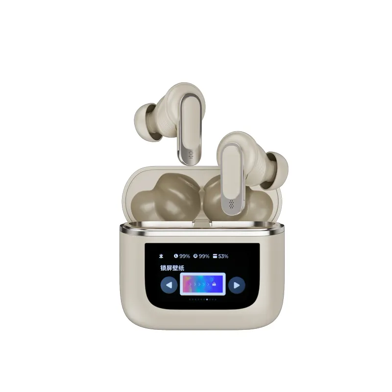 Earphone terbaik 3.5mm 2 in 1 jam tangan pintar dan earphonep kustom logo earphone murah dengan kontrol sentuh led V8