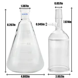 Vidro borosilicate funil para filtração a vácuo do laboratório vidro aparelho de distilação - Product Image 5