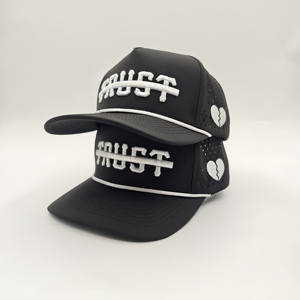 Custom 5 Panel Waterproof Golf <b>Cap</b> Embroidery Logo Low MOQ OEM Laser Perforated Breathable Performance Outdoor Athletic Headwear - Product Image 2