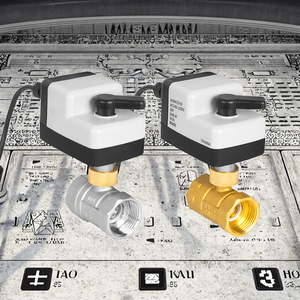 Vanne à boisseau sphérique motorisée à solénoïde 1/2"-2" avec actionneur électrique bidirectionnel en laiton pour applications hydrauliques CVC FCU OEM - Product Image 3