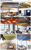 HENGJIU – Nouveaux déflecteurs de plafond suspendus modernes commerciaux avec câbles métalliques, ensemble multiple pour bibliothèque, salle de classe, salle de réunion, salle de sport