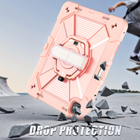 Étui robuste de qualité industrielle pour tablette iPad Air 13 pouces M2 M3 M4 avec sangle de transport, béquille rotative et absorption des chocs avancée