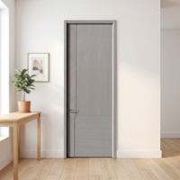Porte intérieure en bois écologique en polymère, isolation acoustique, design minimaliste élégant pour maisons modernes, hôtels, salles de bain