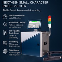 Impresora Automática de Fecha, Impresora de Inyección de Tinta Continua Cij, Máquina de Codificación DOCOD LD-S1000 para Latas, Cables, Envases, Frascos, Botellas y Alambres