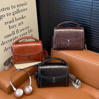 Tas Tangan Kulit PU Mewah Berkualitas Tinggi, Penjualan Laris, Grosir, Model Klasik Vintage, Tas Selempang Kecil, Tali Lebar Tunggal, Tutup Berengsel