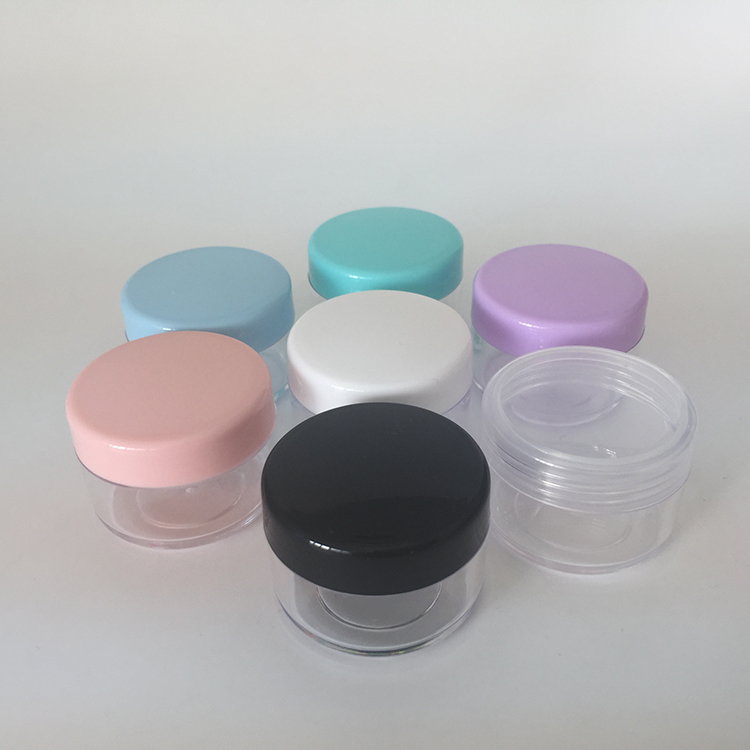 E-commerce Hot Selling Plastic PS 15g / 15ml clear Jar Pot Container for Cosmetics Glitters, 0.5oz Cosmetic Cream Dispenser Jar